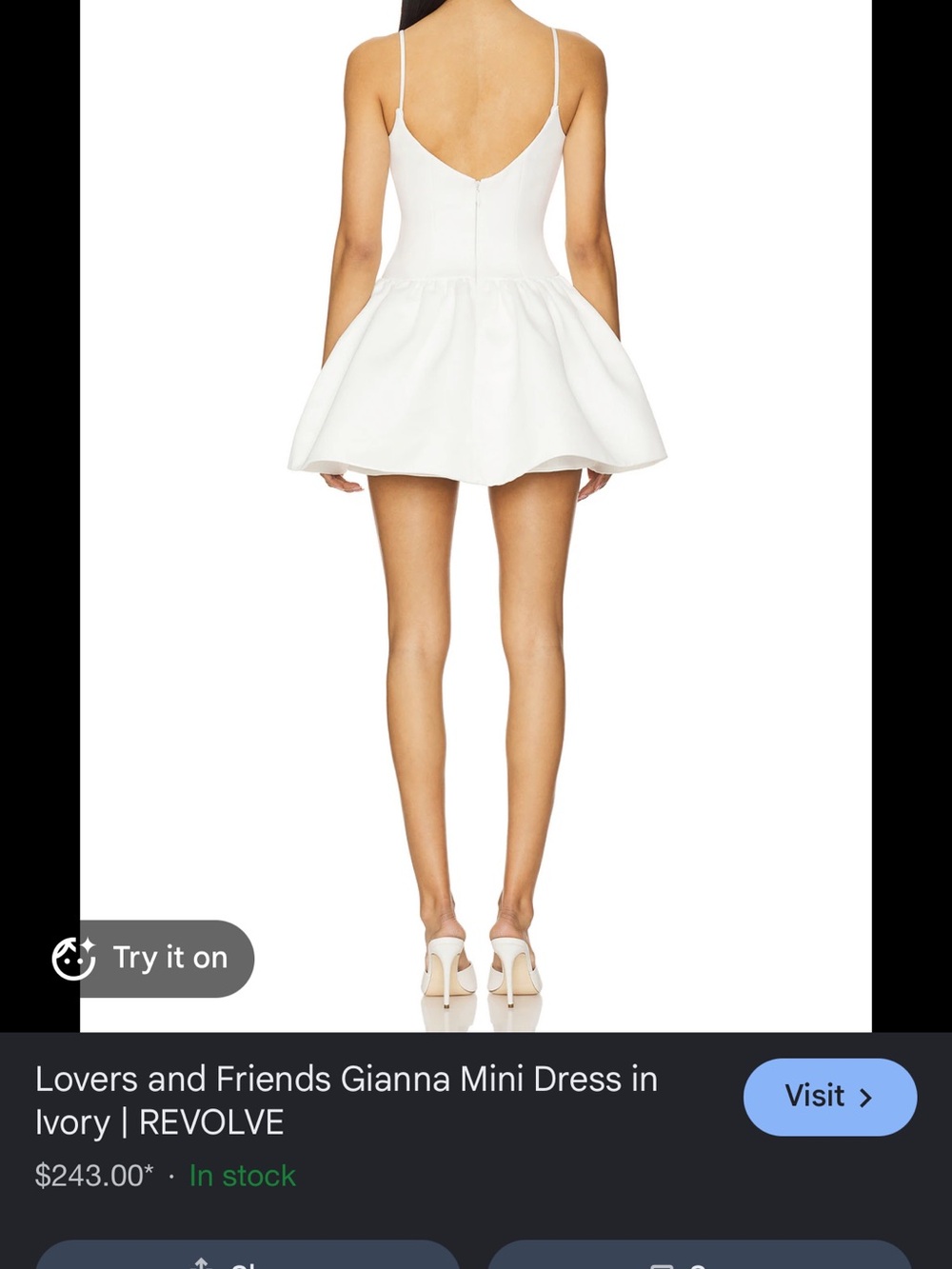 GORGEOUS White Flare Mini Dress - Picture 2 of 7